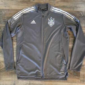 Oklahoma FC Energy Adidas Gray Full-Zip Men's Large Track Jacket